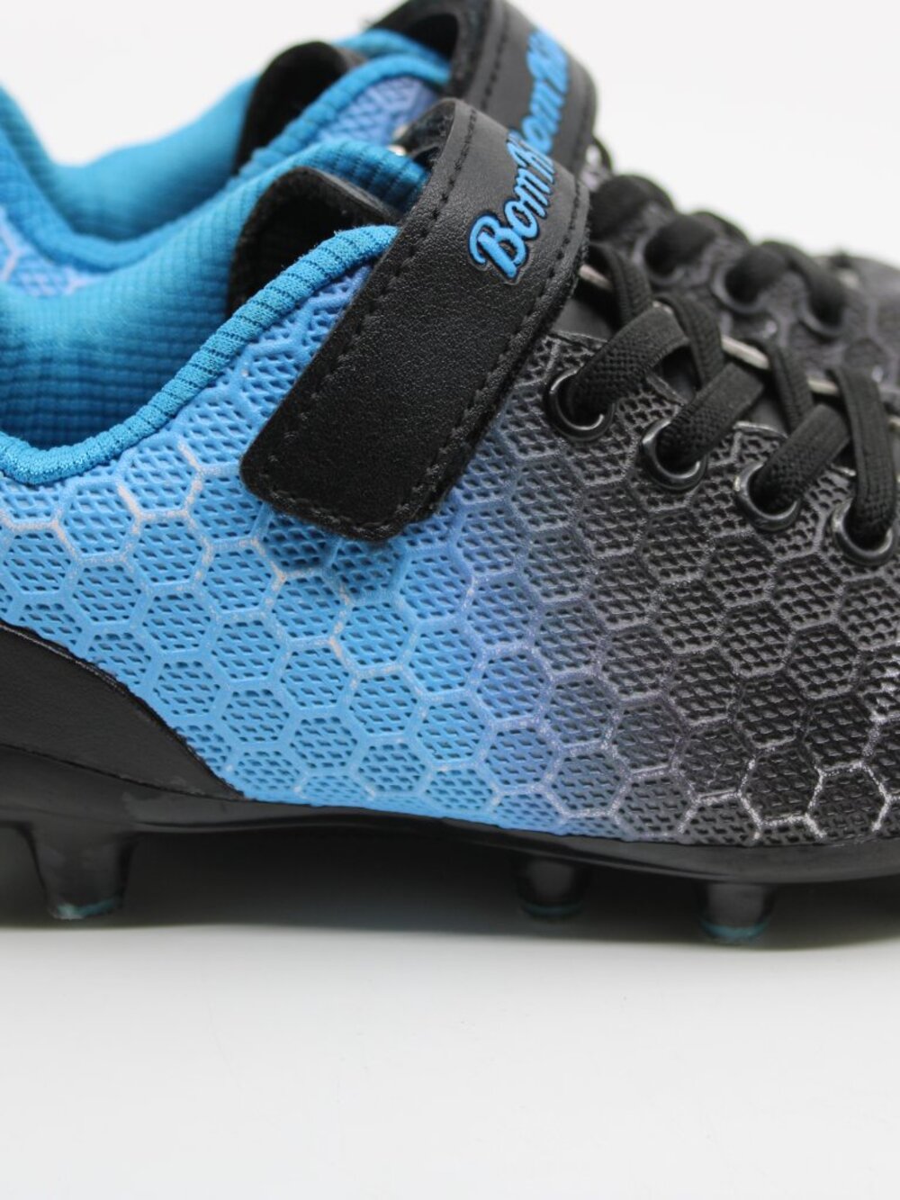 Bomkinta Kids Soccer Cleats EU/29 US 11.5 Blue & Black Sports Hoop &Loop